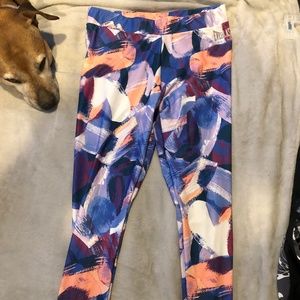 Never Worn Kids Floral Exercise Leggings